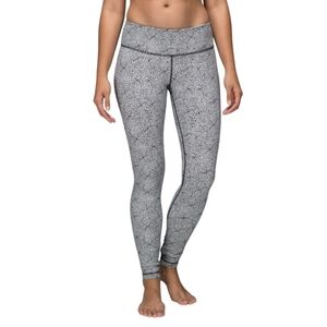 Lululemon Wunder Under Leggings Women 6 Black White Luon Low Rise Athleisure